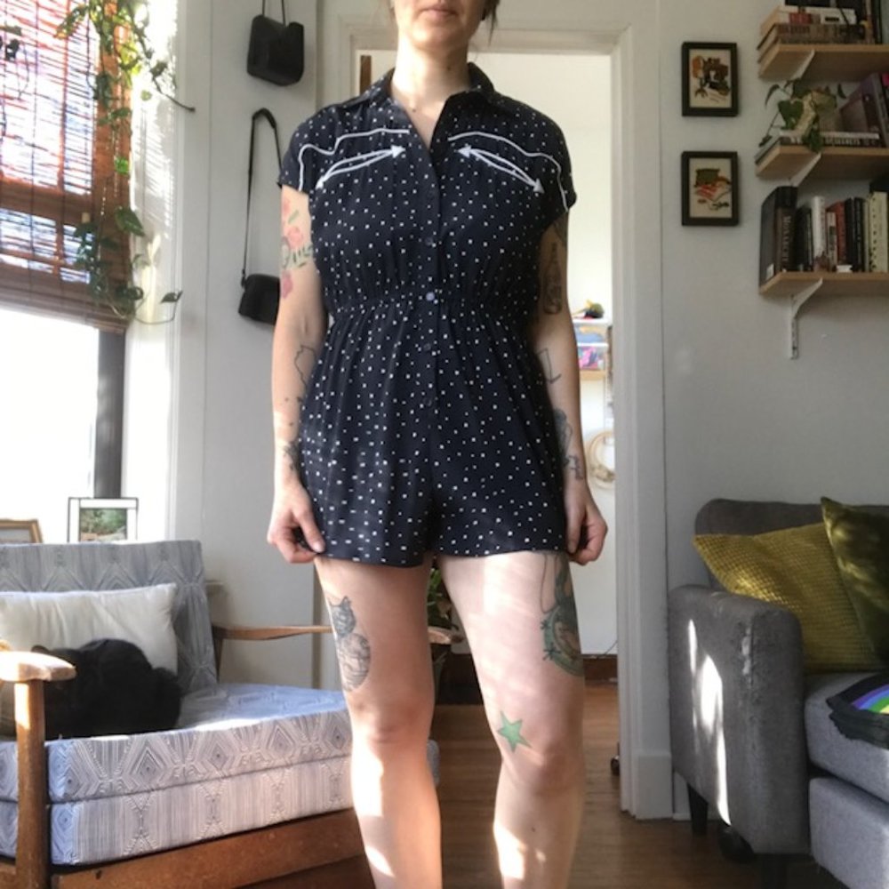 ASOS Design Romper In Western Star Print